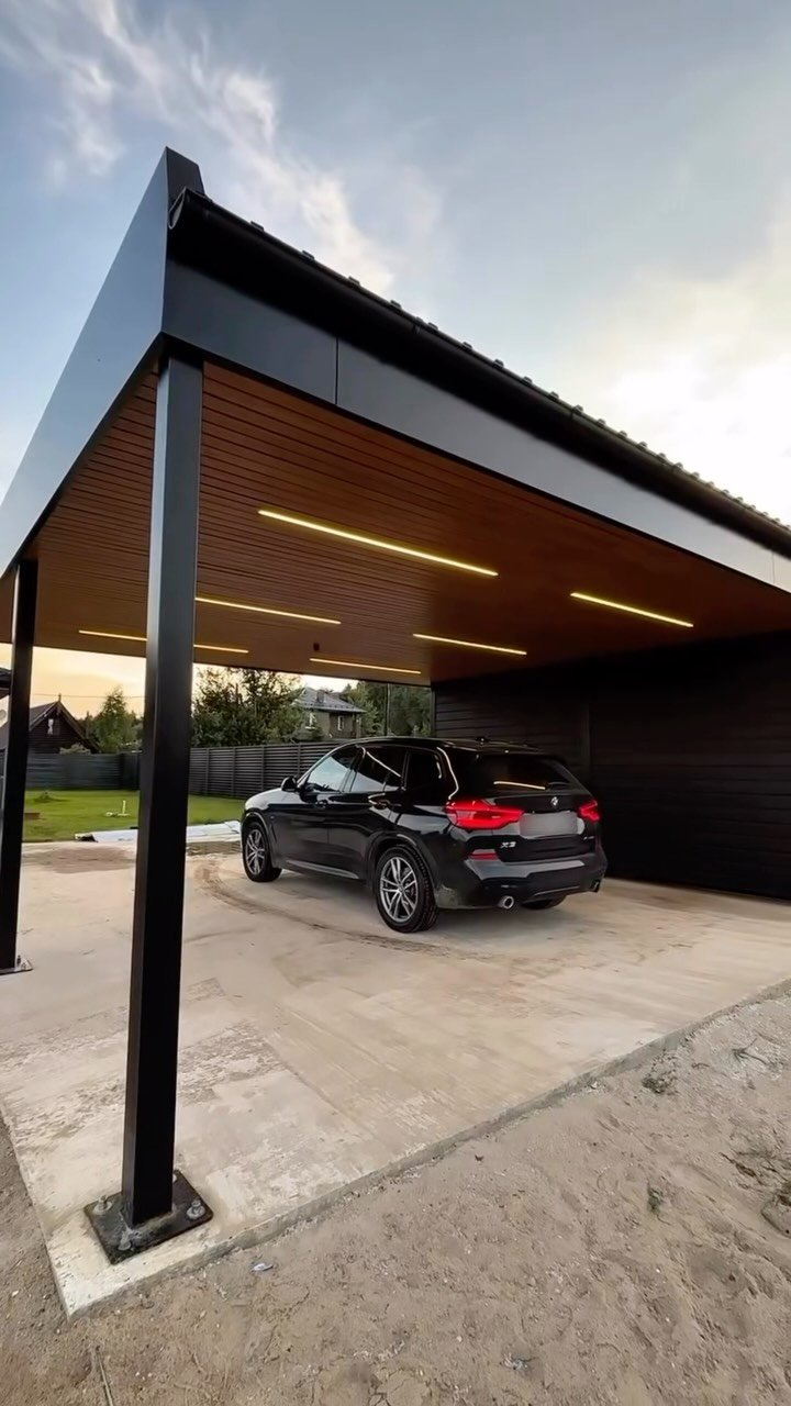 Saraysa çelik konstrüksiyon ve kompozit kaplamalı carport uygulaması