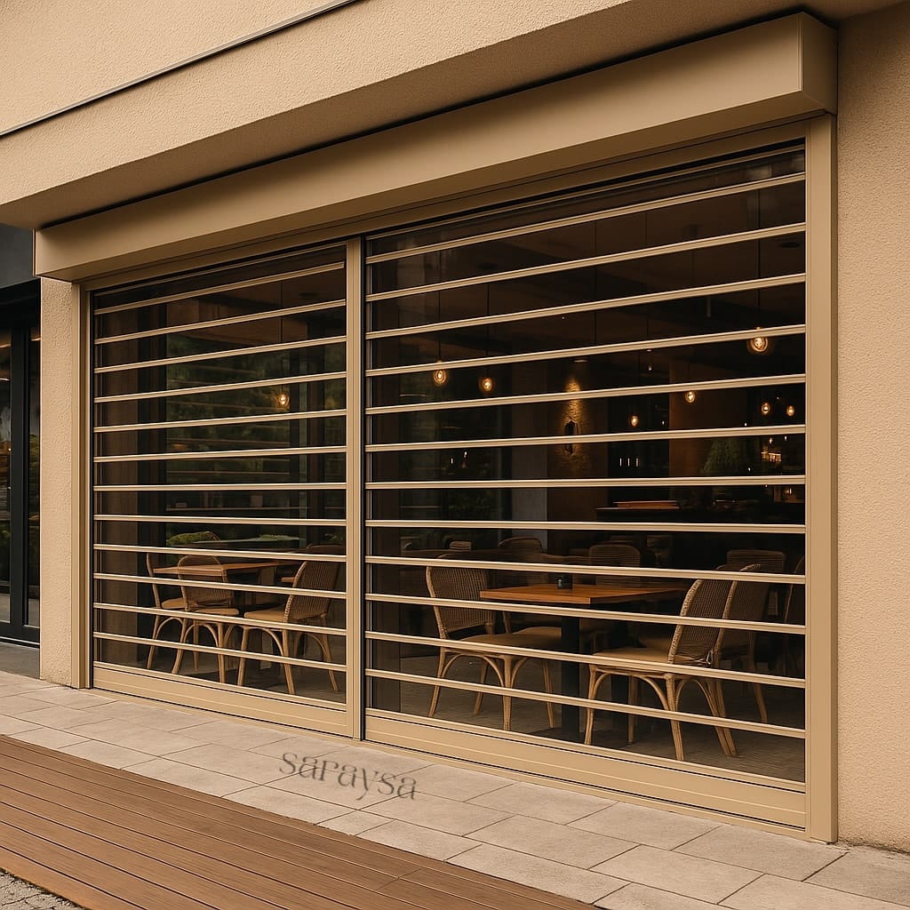 Saraysa şeffaf kepenk uygulaması